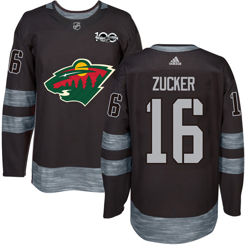 Adidas Wild #16 Jason Zucker Black 1917-100th Anniversary Stitched NHL Jersey